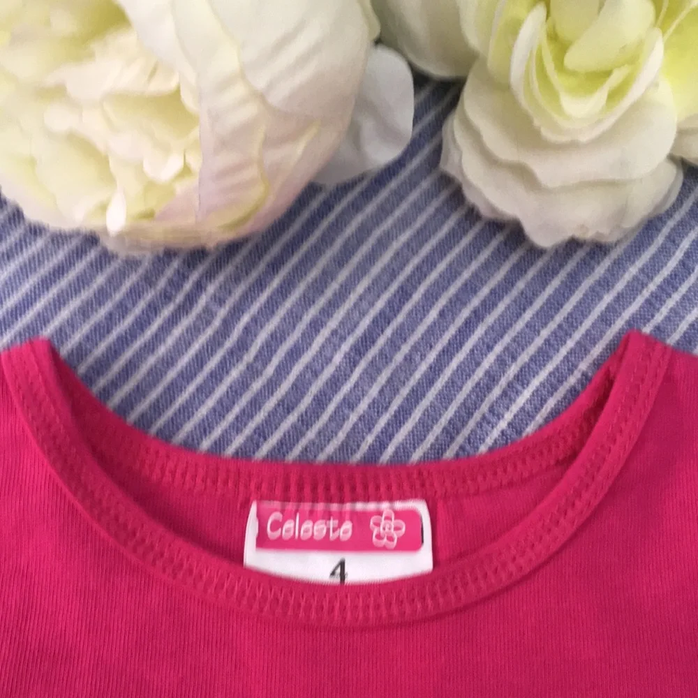 Flower Girl 🌷 Bling Crystals T-Shirt Size 4 - Picture 5 of 9